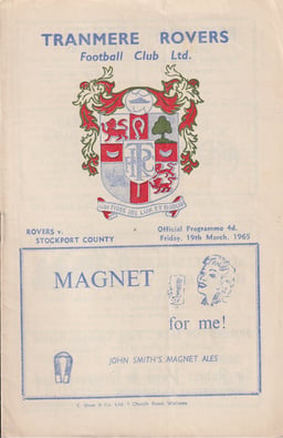 Tranmere Rovers v Stockport County Match Programme 1965-03-19